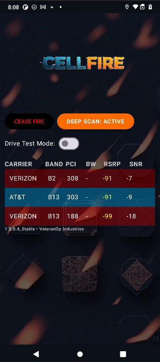 Cellfire App - Deep Scan